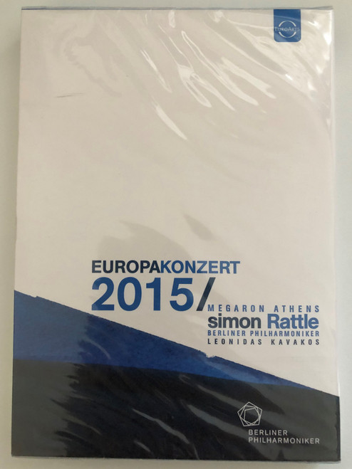 Berliner Philharmoniker - EUROPAKONZERT 2015 from Athens  Leonidas Kavakos, Sir Simon Rattle  Live from Megaron in Athens, 1 may 2015  Directed by Henning Kasten  DVD (880242608987)