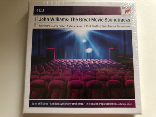 John Williams - The Great Movie Soundtracks: Star Wars; Harry Potter; Indiana Jones; E.T.; Schindler's List; Jurassic Park And More / John Williams, London Symphony Orchestra / Sony Classical 4x Audio CD 2015, Box Set / 88875127322