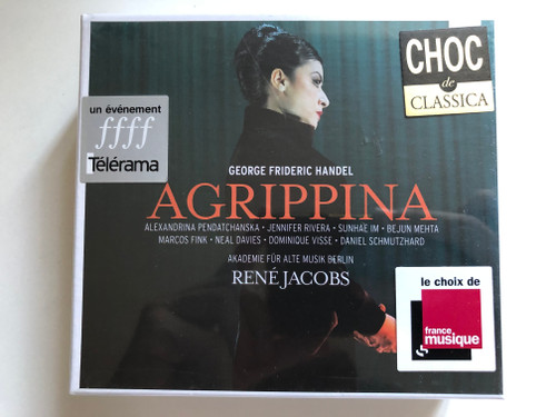 George Frideric Handel: Agrippina - Alexandrina Pendatchanska, Jennifer Rivera, Sunhae Im, Bejun Mehta, Marcos Fink, Neil Davies, Dominique Visse, Daniel Schmutzhard / Harmonia Mundi 3x Audio CD, Box Set 2011 / HMC 902088.90