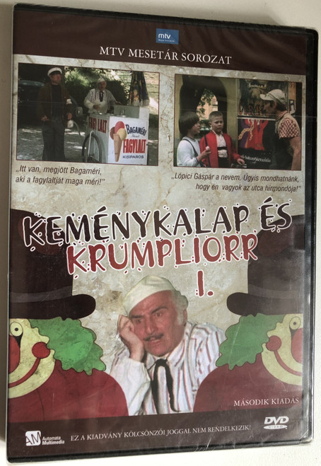 KEMÉNYKALAP ÉS KRUMPLIORR I. / MTV MESETÁR SOROZAT / ALFONSÓ, KRISTIÁN KÓVÁCS, GÁBOR BERKES / Hungarian / KÉPARÁNY 4:3 / DVD Video (5999552560429)