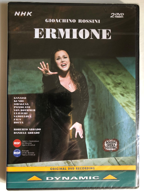 Ermione 2 DVD Set / Azione tragica in two acts / Libretto by ANDREA LEONE TOTTOLA / ORCHESTRA OF MUNICIPAL THEATER OF BOLOGNA Conductor: ROBERTO ABBADO / PRAGUE CHAMBER CHOIR Chorus Master: JAROSLAV BRYCH / DVD (8007144336097)