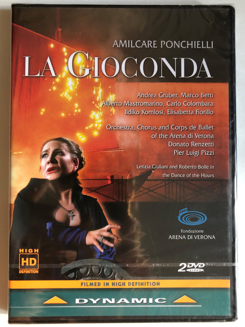 Ponchielli: La Gioconda 2 DVD Set / Lyric drama in four acts Libretto by Tobia Gorrio / ORCHESTRA, CHORUS & CORPS OF THE BALLET OF THE ARENA OF VERONA / Conductor: Donato Renzetti / Chorus Master: Marco Faelli / DVD (8007144335007)