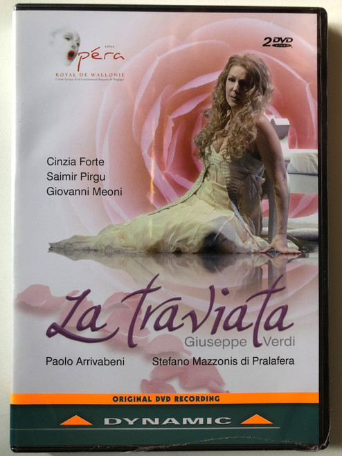 Verdi: Traviata 2 DVD Set / Opera in three acts / Libretto by Francesco Maria Piave / Orchestra and Chorus: ORW / Conductor: Paolo Arrivabeni Chorus master: Marcel Seminara / Recorded at the Opéra Royal de Wallonie - Liège / DVD (8007144336424)