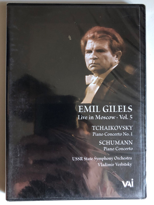 Emil Gilels: Live in Moscow, Vol. 5 - Tchaikovsky-Schumann / USSR State Symphony Orchestra / Great Hall of the Moscow Conservatory / Live performances: 1966 (Tchaikovsky); 1976 (Schumann) / Produced by the Main Music Department / DVD (089948447191)