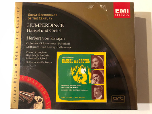 Humperdinck: Hänsel Und Gretel - Herbert Von Karajan / Grümmer, Schwarzkopf, Schürhoff, Metternich, von Ilosvay, Felbermayer, Choirs Of Loughton High School For Girls & Bancroft's School / EMI Classics 2x Audio CD 1999 Mono / 724356706125