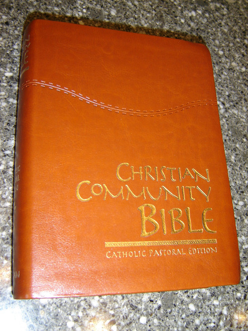 Christian Community Study Bible - Catholic Pastoral Edition / Beautiful Luxury Leather Bound with Golden Edges and Thumb Index