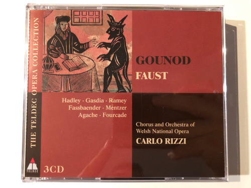 Gounod: Faust - Hadley, Gasdia, Ramey, Fassbaender, Mentzer, Agache, Fourcade / Chorus and Orchestra of Welsh National Opera, Carlo Rizzi / Teldec 3x Audio CD 2011 / 2564-67691-5