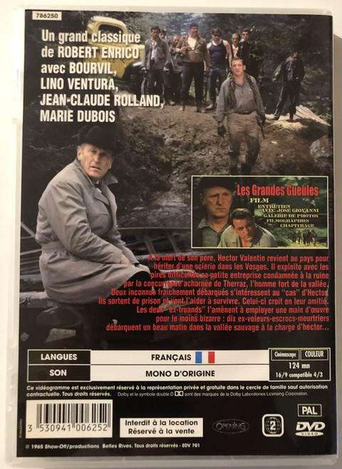 Les Grandes Gueules  Un film de ROBERT ENRICO  Lino Ventura, Bourvil  DVD VIDEO (3530941006252)