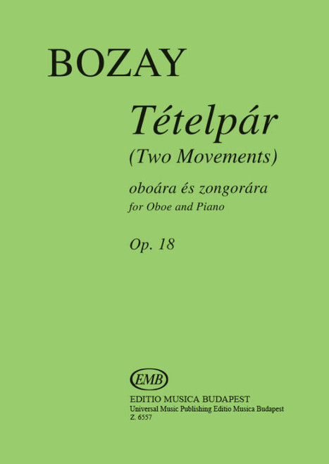 Bozay Attila Two Movements Op. 18  Universal Music Publishing Editio Musica Budapest  sheet music (9790080065570)