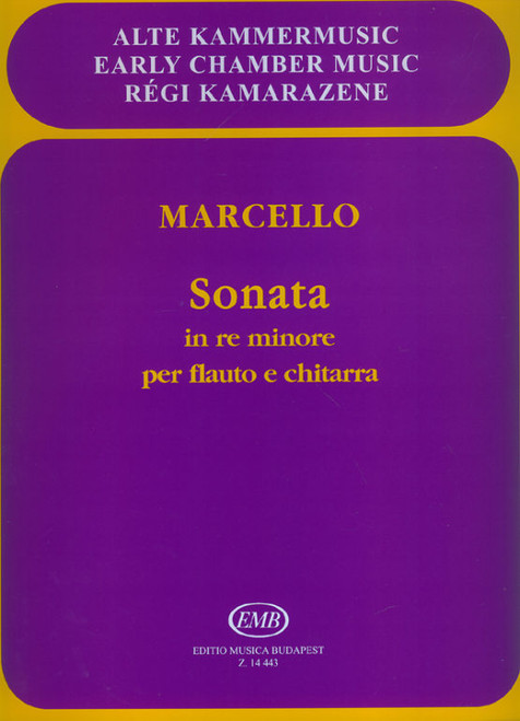 Marcello, Benedetto Sonata in re minore per flauto e chitarra Op. 2 No. 2  Edited by Benkő Dániel  sheet music (9790080144435)