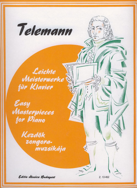 Telemann, Georg Philipp EASY MASTERPIECES FOR PIANO  Selected and edited by Csurka Magda  sheet music (9790080134528)