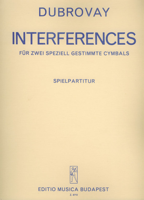 Dubrovay László Interferences  sheet music (9790080087107)