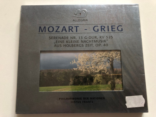 Mozart, Grieg - Serenade Nr. 13 G-Dur Kv 525 "Eine Kleine Nachtmusik"; Aus Holbergs Zeit, Op. 40 - Philharmonie Der Nationen, Justus Frantz / Allegria Audio CD 2003 / 221041-205