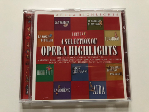 Opera Highlights (A Selection Of Opera Highlights) - The Most Famous Operas Performed By National Philharmonic Orchestra, London Symphony Orchestra, Roberto Paternostro, Tullio Serafin, and others / D-Classics Audio CD 2000 / DCL 707102