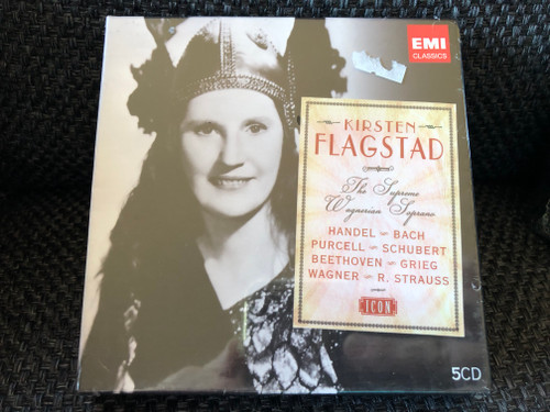 Kirsten Flagstad: The Supreme Wagnerian Soprano - Handel, Bach, Purcell, Schubert, Beethoven, Grieg, Wagner, R. Strauss / Icon / EMI Classics 5x Audio CD, Box Set 2010 Mono / 5099945534621