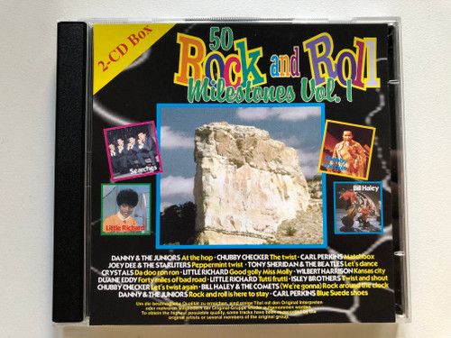 50 Rock And Roll Milestones Vol.1 - Danny & The Juniors: At The Hop, Chubby Checker: The Twist, Carl Perkins: Matchbox, Joey Dee & The Starliters: Peppermint Twist, Tony Sheridan & The Beatles: Let's Dance / Block Buster 2x Audio CD 1997 / 5382 S