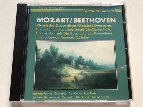 Mozart, Beethoven: Klassische Ouvertüren = Classical Overtures - Die Entführung Aus Dem Serail; Die Zauberflöte; Figaros Hochzeit; Die Geschöpfe Des Prometheus; Fidelio; Egmont; Leonore; Coriolan / Masters Classics Audio CD / CLS 4006