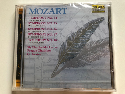 Mozart - Symphony No. 14, No.15, No. 16, No. 17, & No. 18 - Sir Charles Mackerras, Prague Chamber Orchestra / Telarc Audio CD 1990 / CD-80242