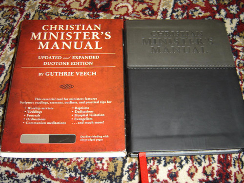 Christian Minister’s Manual, Updated and Expanded Edition / Black-Grey DuoTone Vinyl Softcover with Silver Edges