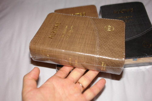 Indonesian - English Bilingual Holy Bible Luxury Edition Compact / ALKITAB Terjemahan Baru - New International Version TB - NIV / Golden Edges, Thumb Index, Colored Maps / Kamus Alkitab