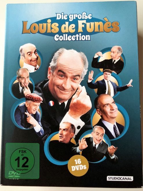 The BIG Louis de Funès DVD BOX / Die große Louis de Funès Collection 16 DVDs / Audio Options:  French or German / Subtitle: German