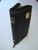 Leather Slimline Russian Bible / Compact Reference Bible With Zipper / Black Leather / leather cover, golden edge
