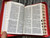 Hungarian Holy Bible, Sharp Red Leather bound / Közepes Szent Biblia Piros Regiszteres Cipzáras / Words of Christ in Red