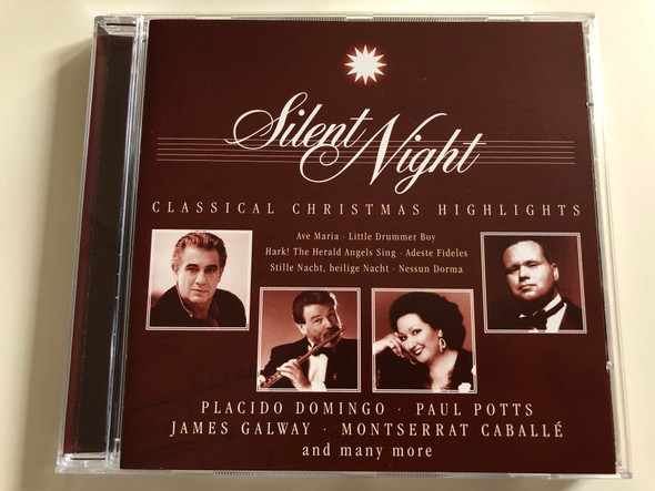 Silent Night - Classical Christmas Highlights / Placido Domingo - Paul Potts - James Galway - Montserrat Caballé / Ave Maria, Little Drummer boy, Hark! The Herald Angels Sing / Audio CD 2009 / Sony Music (886975195626)