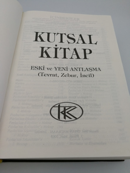 Kutsal Kitap (Tevrat, Zebur, Incil) / Turkish Holy Bible / Yeni Ceviri / Eski ve Yeni Antlasma 