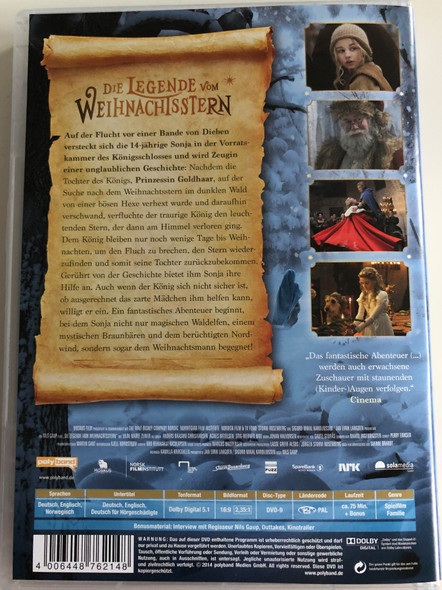 Die Legende vom Weihnachtsstern DVD 2012 Reisen til julestjernen / Directed by Nils Gaup / Starring: Vilde Zeiner, Anders Baasmo Christiansen, Agnes Kittelsen, Stig Werner Moe (4006448762148)