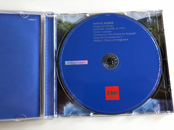 Samuel Barber ‎– Adagio For Strings, Violin Concerto, Knoxville: Summer 1915 / Barbara Hendricks, Elmar Oliveira / London Symphony Orchestra, Saint Louis Symphony Orchestra / Leonard Slatkin / EMI Classics ‎Audio CD 2008 Stereo / 2 06625 2
