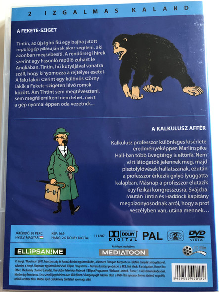 The Adventures of Tintin - Disc 3 DVD 1991 Tintin - 2 izgalmas kaland / 2 exciting adventures / A fekete-sziget, A kalkulusz affér / Les Aventures de Tintin (5999559990182)