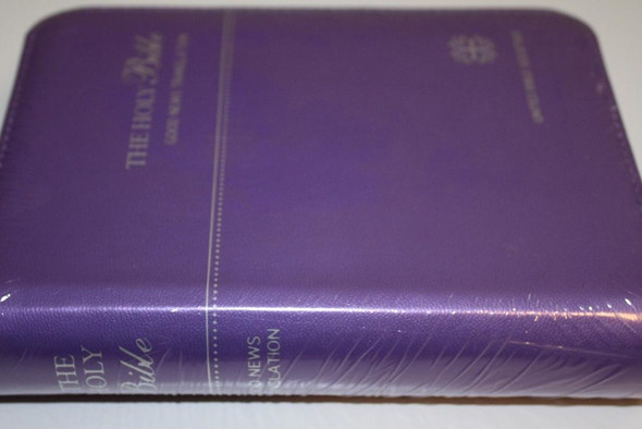 Leather Good News English Bible / Purple cover, Zipper, Golden Edges / 2010 P...