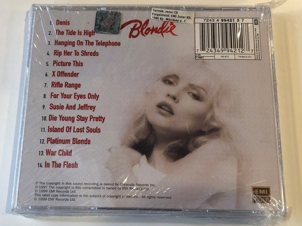 Blondie ‎– The Essential Collection / Denis, The Tide Is High, Hanging On The Telephone, Picture This, Island Of Lost Souls / EMI Gold ‎Audio CD 1999 / 724349942127