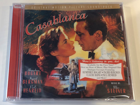 Casablanca (Original Motion Picture Soundtrack) - Music by: Max Steiner ‎/ Humphrey Bogart, Ingrid Bergman, Paul Henreid / Sony Music Audio CD 1997 / 88697638542