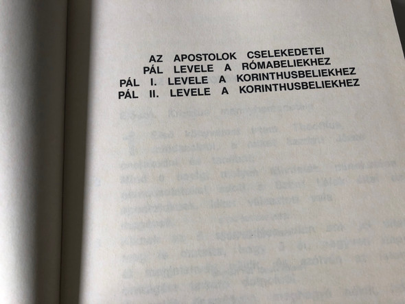 Újszövetség 3 / Super Large Print Hungarian New Testament vol. 3 Acts, Romans, I & II Corinthians / Kálvin kiadó 1999 / Magyar Bibliatársulat / Hardcover / Csökkentlátoknak Újszövetség Magyar nyelven (9633007488)