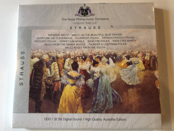 The Royal Philharmonic Orchestra / Conductor: Peter Guth ‎/ Strauss - Emperor Waltz, Waltz On The Beautiful Blue Danube, Overture: Die Fledermaus, Feueerfest, Polka, Tritsch-Tratsch Polka, Pizzicato Polka / Centurion Music Ltd. ‎Audio CD 1994 / 204425-201