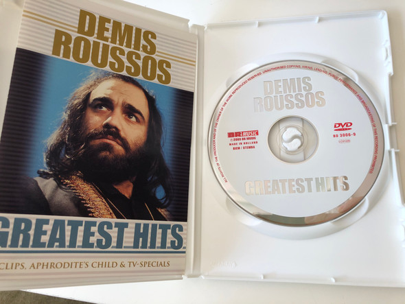 Demis Roussos DVD 2003 Greatest Hits / Clips, Aphrodite's Child & TV-Specials / BR Music - BD 3006-9 (8712089300699)