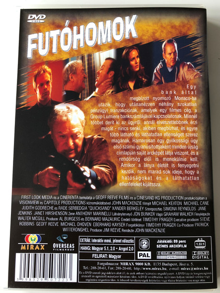 Quicksand DVD 2003 Futóhomok / Directed by John Mackenzie / Starring: Michael Keaton, Michael Caine, Judith Godreche, Rade Serbedzija (5998329507223)