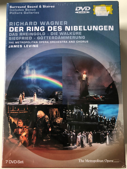 Richard Wagner - Der Ring des Nibelungen 7 DVD-SET / Das Rheingold - Die Walküre, Siegfried - Götterdämmerung / Metropolitan Opera Orchestra & Chorus / Conducted by James Levine / Directed by Brian Large / NTSC (044007304396)