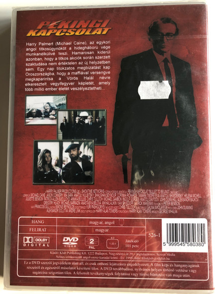 Bullet to Beijing DVD 1995 Pekingi kapcsolat / Directed by George Mihalka / Starring: Michael Caine, Jason Connery, Mia Sara, Michael Gambon / Harry Palmer production (5999545580380)