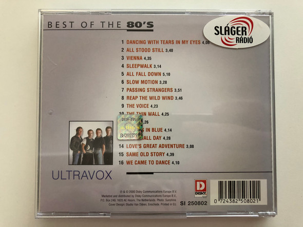 Ultravox - Best Of The 80's / Vienna, Dancing With Tears In My Eyes, All Stood Still, All Wall / Disky Audio CD 2000 / SI 250802