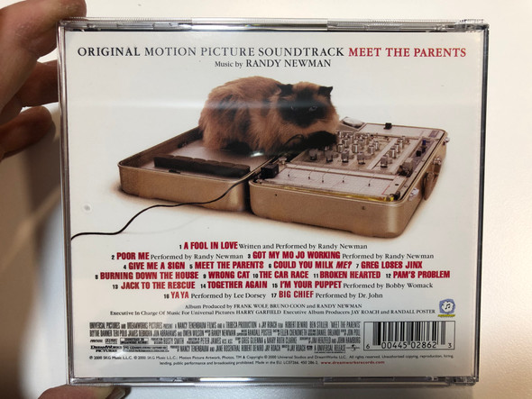 Meet The Parents (Original Motion Picture Soundtrack) / Music by Randy Newman / DreamWorks Records Audio CD 2000 / 450 286-2