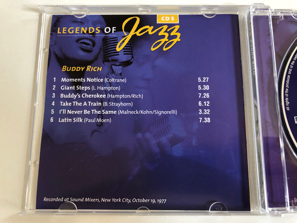 Legends Of Jazz - Buddy Rich - CD 5 / Rainbowcd.com Audio CD / 6288