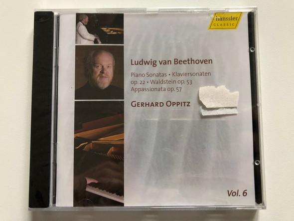 Ludwig van Beethoven - Piano Sonatas op. 22, Waldstein op. 53, Appassionata op. 57 - Vol. 6 / Gerhard Oppitz / Hanssler Classic Audio CD 2006 / CD 98.206