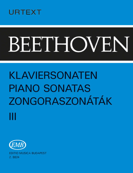 Beethoven, Ludwig van: Sonatas for piano 3 / Edited by Solymos Péter / Editio Musica Budapest Zeneműkiadó / 1982 / Beethoven, Ludwig van: Zongoraszonáták 3 / Közreadta Solymos Péter 