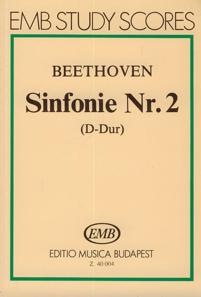 Beethoven, Ludwig van: Symphony No. 2 in D major / pocket score Op. 36 / Edited by Darvas Gábor / Editio Musica Budapest Zeneműkiadó / 1980 / Beethoven, Ludwig van: II. szimfónia (D-dúr) / kispartitúra Op. 36 / Szerkesztette Darvas Gábor