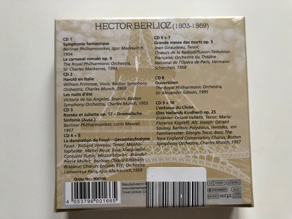 Hector Berlioz – The Great Classical Collection / The Intense Media 10x Audio CD, Stereo, Mono, Box Set / 600166 