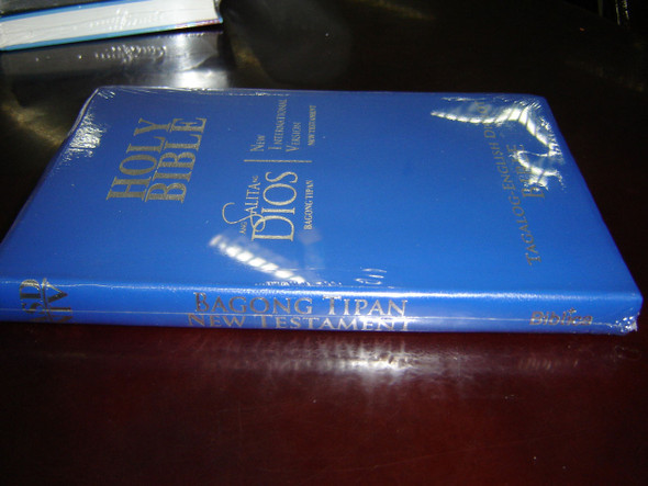 Tagalog - English New Testament BLUE Cover, Silver Edges, Flex, Slim