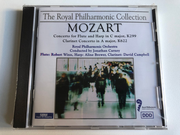 The Royal Philharmonic Collection: Mozart - Concerto For Flute and Harp in C major, K299; Clarinet Concerto in A major, K622 / Royal Philharmonic Orchestra, Conducted by Jonathan Carney / Tring International Audio CD / TRP107